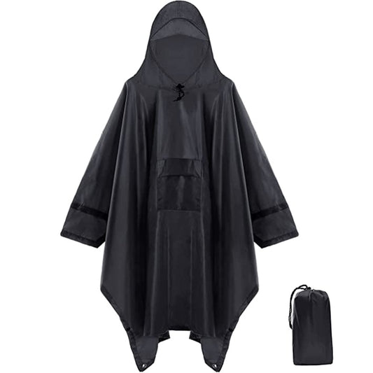 Cape de pluie poncho imperméable noir