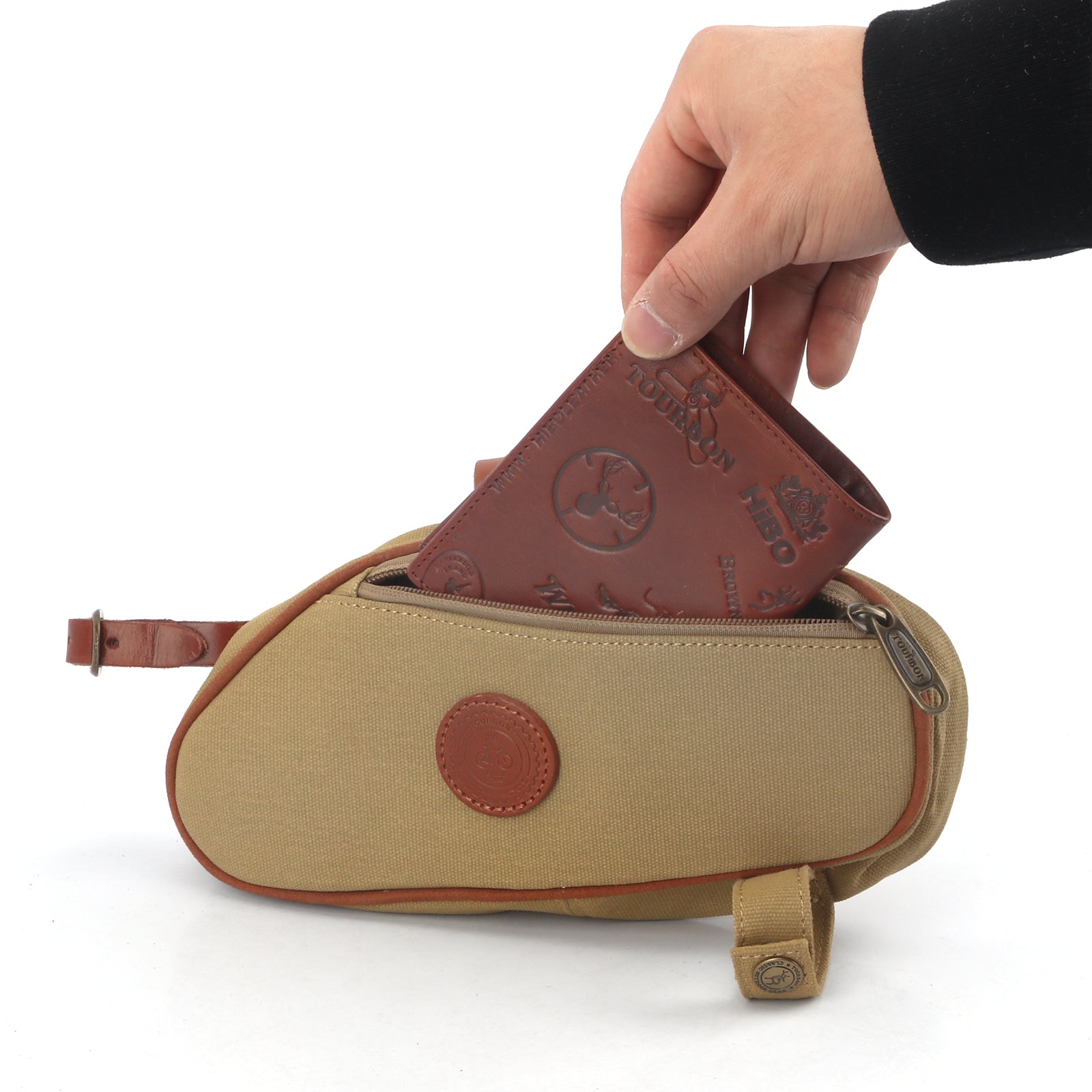 Sacoche pochette cadre & selle étanche vintage Pédale Maurice