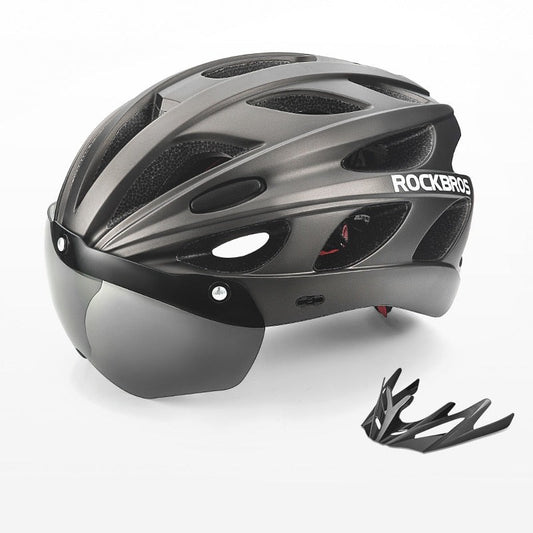 Casque vélo visière de route moulé