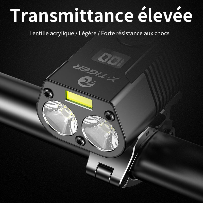 Éclairage vélo arrière X-Tiger LED 4000mAh Pédale Maurice