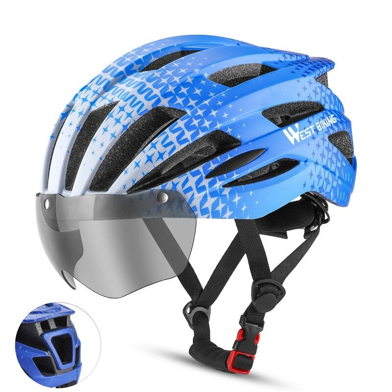 casque vélo avec visière et lumière