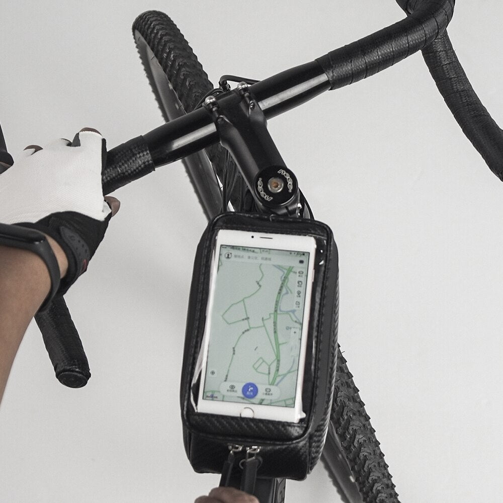 Sacoche cadre de vélo avec support pour téléphone étanche Pédale Maurice